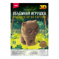 Конструктор из картона. Объёмная игрушка Котик купить оптом и в розницу на базе игрушек