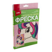 Пз/ф-017 Фреска. Картина из песка Единорожка купить оптом и в розницу на базе игрушек