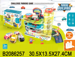 ПАРКОВКА С МАШИНКАМИ НА БАТАР.,СВЕТ,МУЗЫКА,КОР. 30,5*13,5*27,4СМ купить оптом и в розницу на базе игрушек