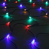 Электрическая гирлянда сетка светодиодная многоцветная 320 лампочек 2,5х2,5 м внешняя купить оптом и в розницу на базе игрушек