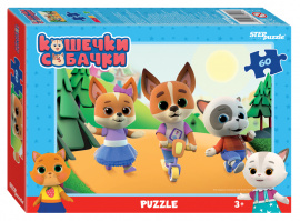 Мозаика puzzle 60 Кошечки и собачки (0+ Медиа) купить оптом и в розницу на базе игрушек