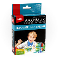 Химические опыты.Полимерные червяки желтый и зеленый купить оптом и в розницу на базе игрушек