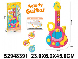 ГИТАРА НА БАТАР.,МЕЛОДИИ,КОР. 23*6*45СМ купить оптом и в розницу на базе игрушек