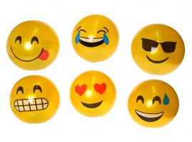 МЯЧ ПВХ НАДУВНОЙ СМАЙЛИКИ,7 ЦВЕТОВ,22СМ купить оптом и в розницу на базе игрушек