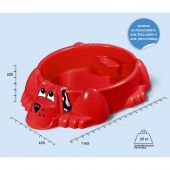 Песочница Sheffilton KIDS Собачка 375 пластик красный купить оптом и в розницу на базе игрушек