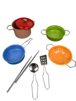 НАБОР ДЕТСКОЙ КУХОННОЙ МЕТАЛЛИЧ ПОСУДЫ, 2 ВИДА В АССОРТ.,ПАК. купить оптом и в розницу на базе игрушек