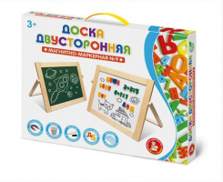 Доска комбинированная №9, настольная (рус.ал., цифры, знаки, h25 мм) неокр. купить оптом и в розницу на базе игрушек