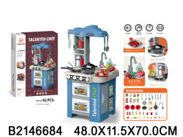 НАБОР КУХОННАЯ ПЛИТА С АКСЕСС.62ДЕТ., СВЕТ,ЗВУК,ТЕЧЕТ ВОДА,ИДЕТ ПАР,КОР. 48*11,5*70СМ купить оптом и в розницу на базе игрушек