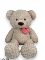МИШКА СЕРДЕЧКО САМЫЙ ОГР, 125 СМ, БЕЖЕВЫЙ купить оптом и в розницу на базе игрушек