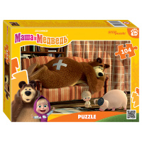 Мозаика puzzle 104 Маша и Медведь. Лесные истории (Анимаккорд) купить оптом и в розницу на базе игрушек