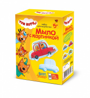 Три кота Мыло с картинкой Семья на машине купить оптом и в розницу на базе игрушек