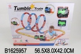 ЖЕЛ./ДОР С ПОЕЗДОМ С ВАГОНОМ НА БАТАР.,С 3-МЯ МЕРТВ. ПЕТЛЯМИ,СВЕТ,МУЗЫКА,КОР. 56,5*8*42СМ купить оптом и в розницу на базе игрушек