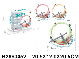 БАРАБАН ,РАЗМЕР 19,5*19,5*11СМ,КОР. 20,5*12*20,5СМ купить оптом и в розницу на базе игрушек