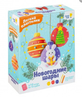 Набор для детской лепки из легкого пластилина Новогодние шары купить оптом и в розницу Набор для детской лепки из легкого пластилина Новогодние шары купить оптом и в розницу на базе игрушек
