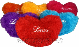 Подушка Сердце, 8 цветов в ассорт, 30*40 купить оптом и в розницу на базе игрушек