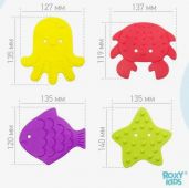 Набор игрушек для ванны мини-коврики SEA ANIMALS, яркий 4 шт купить оптом и в розницу на базе игрушек