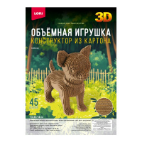 Конструктор из картона. Объёмная игрушка Собачка купить оптом и в розницу на базе игрушек