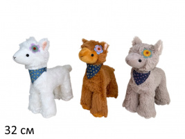 АЛЬПАКА В ПОВЯЗКЕ ЭЛЛА, XT0104-32 купить оптом и в розницу на базе игрушек