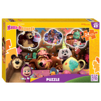 Мозаика puzzle maxi 24 Маша и Медведь (нов.) (Анимаккорд) купить оптом и в розницу на базе игрушек