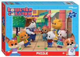 Мозаика puzzle 260 Кошечки и собачки (0+ Медиа) купить оптом и в розницу на базе игрушек