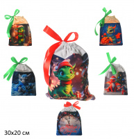 КОНФЕТНИЦА НОВОГОДНЯЯ 30*20 СМ купить оптом и в розницу на базе игрушек