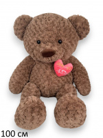 МИШКА СЕРДЕЧКО ОГР, 100 СМ, КОРИЧНЕВЫЙ купить оптом и в розницу МИШКА СЕРДЕЧКО ОГР, 100 СМ, КОРИЧНЕВЫЙ купить оптом и в розницу на базе игрушек