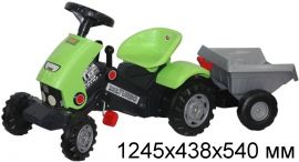 Каталка-трактор с педалями Turbo-2 с полуприцепо купить оптом и в розницу на базе игрушек