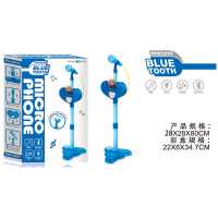 НАБОР МИКРОФОН НА СТОЙКЕ ГОЛУБОЙ 28*28*80СМ, НА БАТАРЕЙКАХ, СВЕТ, BLUETOOTH, КОРОБКА 22*6*34,5СМ купить оптом и в розницу на базе игрушек