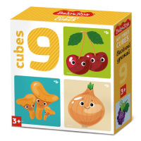 Кубики Веселый урожай (без обклейки) 9 шт Baby Toys арт.03536 купить оптом и в розницу на базе игрушек