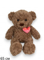МИШКА СЕРДЕЧКО СРЕД, 65 СМ, КОРИЧНЕВЫЙ купить оптом и в розницу МИШКА СЕРДЕЧКО СРЕД, 65 СМ, КОРИЧНЕВЫЙ купить оптом и в розницу на базе игрушек