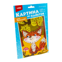 Картина из пайеток Лисёнок купить оптом и в розницу на базе игрушек