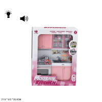 КУХОННАЯ МЕБЕЛЬ С ПЛИТОЙ СО СВЕТОМ И ЗВУКОМ,РАКОВИНА, ПОСУДА С АКСЕСС.,КОР. 27*9,6*35СМ купить оптом и в розницу на базе игрушек