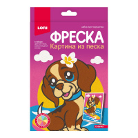 Пз/ф-048 Фреска. Картина из песка Собачка купить оптом и в розницу на базе игрушек