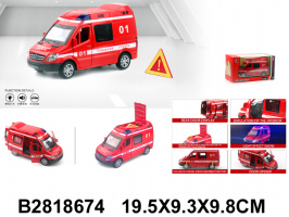 МАШИНА ПОЖАРНОЙ СЛУЖБЫ МЕТАЛЛИЧ. С ПЛАСТМ. ДЕТ.,СВЕТ,ЗВУК,ВСЕ ДВЕРИ ОТКРЫВАЮТСЯ,КОР. 19,5*9,3*9,8СМ купить оптом и в розницу на базе игрушек
