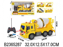 БЕТОНОВОЗ РАДИОУПРАВЛЯЕМЫЙ, 5 КАНАЛОВ, НА АККУМУЛЯТОРЕ, USB, СВЕТ ФАР, КОРОБКА 32*12,5*17СМ купить оптом и в розницу на базе игрушек