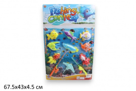 РЫБАЛКА С 2-МЯ МАГНИТНЫМИ СПИННИНГАМИ,КАРТОН 67,5*43*4,5СМ купить оптом и в розницу на базе игрушек