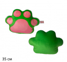 ПОДУШКА ЛАПКА 35 СМ,ЗЕЛ.,(ВЕЛЮР) купить оптом и в розницу на базе игрушек