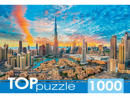 TOPpuzzle. ПАЗЛЫ 1000 элементов. ШТТП1000-7181 Закат в Дубае купить оптом и в розницу на базе игрушек