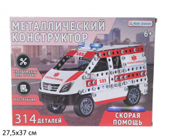 КОНСТРУКТОР МЕТАЛЛ. СКОРАЯ ПОМОЩЬ 314 ДЕТ. купить оптом и в розницу на базе игрушек