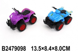 Квадроцикл инерционный, 2 цвета в ассортименте, в/п 13,5*8,4*8 см купить оптом и в розницу на базе игрушек
