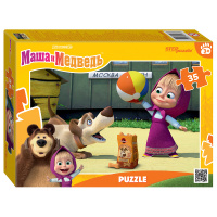 Мозаика puzzle 35 Маша и Медведь. Лесные истории (Анимаккорд) купить оптом и в розницу на базе игрушек