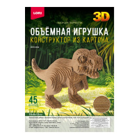 Конструктор из картона. Объёмная игрушка Динозавр купить оптом и в розницу на базе игрушек