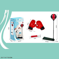 НАБОР ДЛЯ БОКСА ГРУША НАПОЛЬНАЯ НАДУВНАЯ, ВЫСОТА ДО 105СМ,ПЕРЧАТКИ,НАСОС,КОР. 23,5*8*53СМ купить оптом и в розницу на базе игрушек