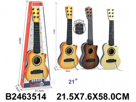 ГИТАРА 6-И СТРУННАЯ,3 ЦВЕТА,КОР. 21,5*7,6*58СМ купить оптом и в розницу на базе игрушек