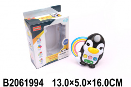 МУЗЫКАЛЬНЫЙ ТЕЛЕФОН ПИНГВИН ОБУЧАЮЩИЙ, ЦВЕТА,БУКВЫ,ЦИФРЫ,РУССК/ЯЗ,КОР .13*5*16СМ купить оптом и в розницу на базе игрушек