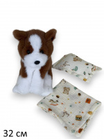 ПЕС БАРБОС С ОДЕЯЛЬЦЕМ БОЛ, 32 СМ купить оптом и в розницу на базе игрушек