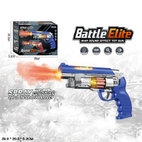 ПИСТОЛЕТ НА БАТАР.,СВЕТ,ЗВУК СТРЕЛЬБЫ И И ЭФФЕКТ ОГНЯ ИЗ СТВОЛА,КОР.26*20,3*5,2СМ купить оптом и в розницу на базе игрушек