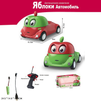 МАШИНА ЯБЛОКО Р/УПР. С АККУМУЛЯТ.,СВЕТ ПЕРЕДНИХ ФАР,РАЗМЕР 10,5*18*8,5СМ,КОР.24,5*14*12СМ купить оптом и в розницу на базе игрушек