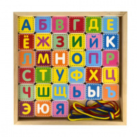Шнуровка азбука 33 детали (10) КША3311 купить оптом и в розницу на базе игрушек