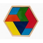 Деревянная игрушка. Головоломка ТАНГРАМ (шестиугольник) P00251 с доставкой